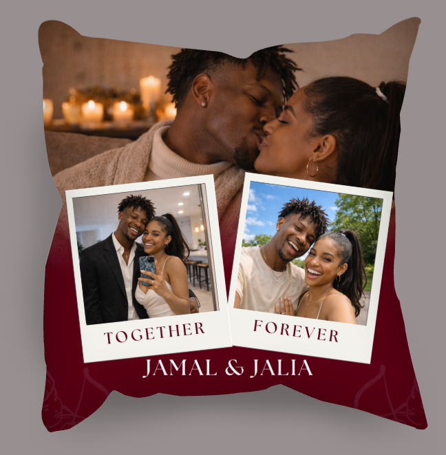 Personalized Valentine Pillow – Custom Couple Photo Keepsake
