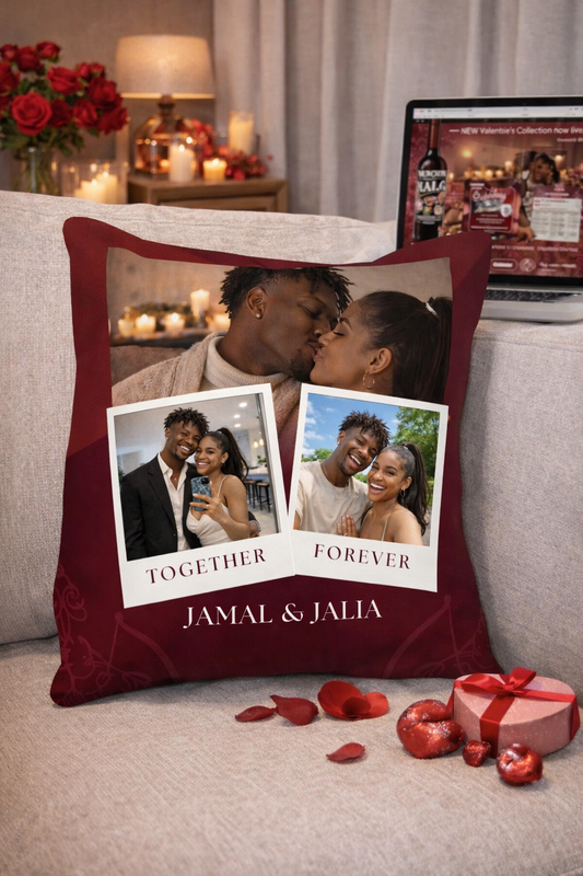 Personalized Valentine Pillow – Custom Couple Photo Keepsake